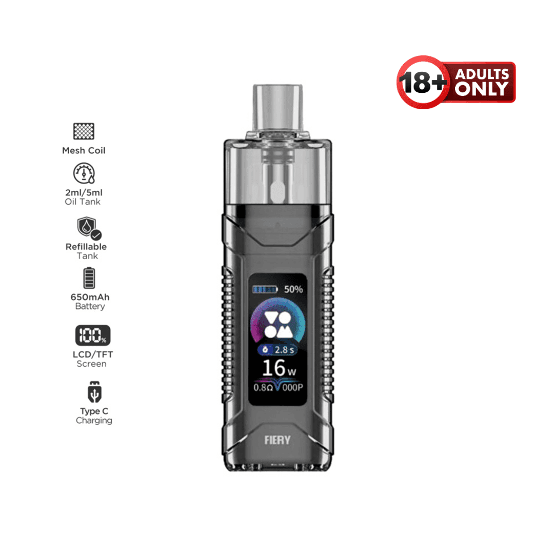 Voom Fiery Open Pod Kit - Black - EdenVape24